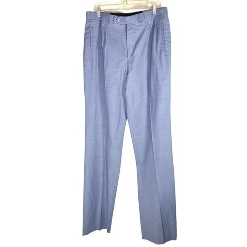 Veronesi Linen  Blue Men's Dress pants size 36W no‎ hem 39" Classic Tailored Fit
